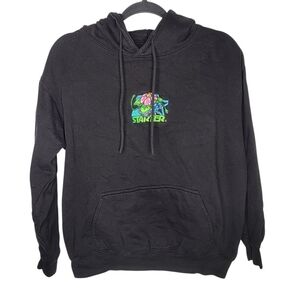 Vintage Pokemon Ivysaur STARTER Pokemon Hoodie In Black Size Small Embroidered